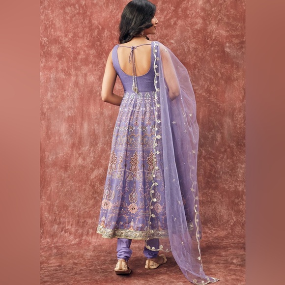 Lavender Anarkali - Picture 2 of 3